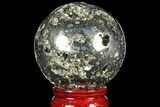 Polished Pyrite Sphere - Peru #98004-1